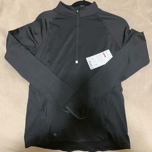 Athleta halfzip S black NWT